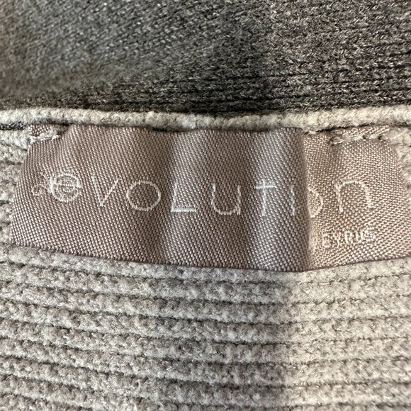 Evolution by Cyrus Cardigan Sweater Open Front Gray Ribbed Long Sleeves Size XL - Picture 3 of 8